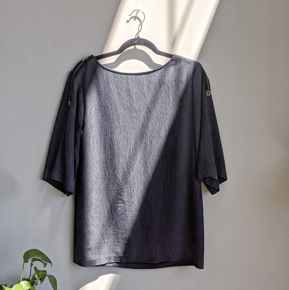 Work Blouse - Dark Grey - Annalee and Hope